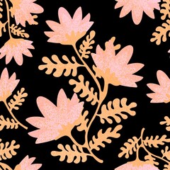 Floral summer seamless flower pattern for fabrics and linens and wrapping paper and kids clothes print and fashion