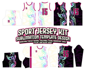 abstract Liquid Jersey Design Sportswear Template