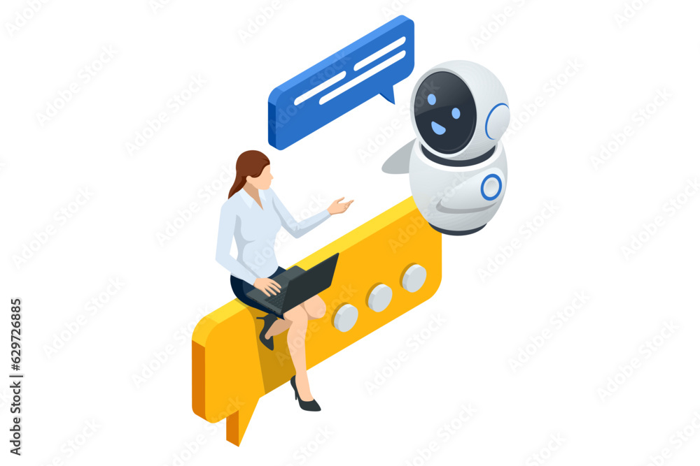 Poster isometric artificial intelligence, knowledge expertise intelligence learn. internet connect chatgpt 