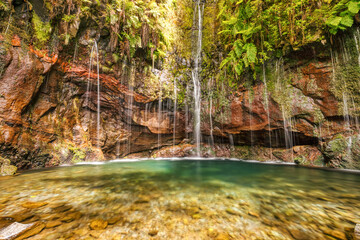 25 Fontes Falls on the Levada Trail, Madeira Island