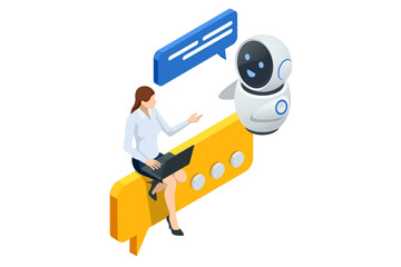 Isometric Artificial Intelligence, Knowledge Expertise Intelligence Learn. Internet connect Chatgpt Chat with AI, Artificial Intelligence.