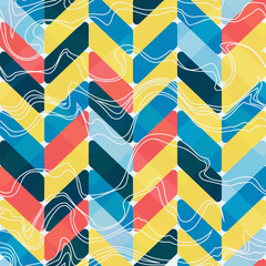 Fototapeta premium Vintage mosaic seamless pattern
