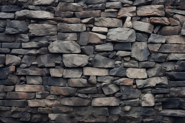 Stone texture. Stone fence. Background, wallpaper. AI Generated