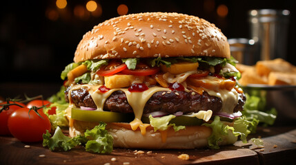 Mouthwatering Hamburger Delight