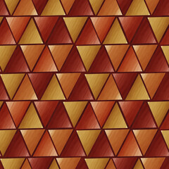 seamless abstract pattern with triangles in warm colors