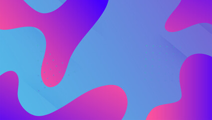 Gradient Layout. Color Landing Page. Art Futuristic Invitation. Modern Screen. Multicolor Page. Flat Dynamic Banner. Memphis Design. Blue Hipster Shape. Violet Gradient Layout