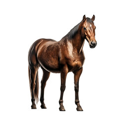  brown horse isolated on transparent background