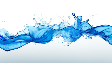 water splash isolated on white background. Generative Ai. 