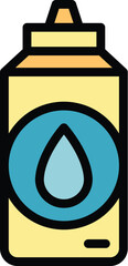 Liquid drop contamination icon outline vector. Flu allergy. Food bacteria color flat