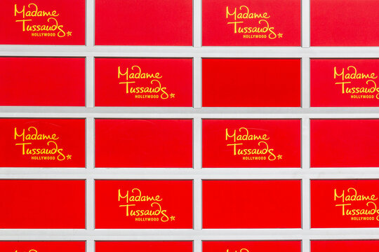 advertising for Madame Tussauds wax figure museum in Hollywood, USA.