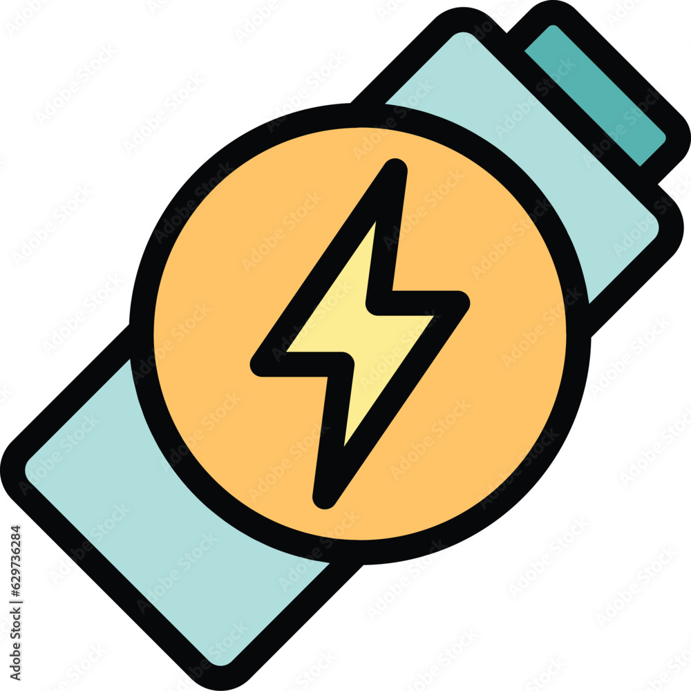 Sticker energy level icon outline vector. power mobile. charge battery color flat - Stickers
