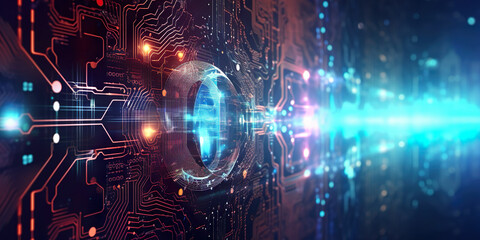 Network data protection background, conections cyberspace, representing tecnology information security, illustrative image programming codes, security concept, Abstract banner. generative ai.