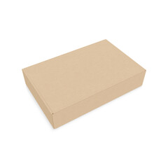 Kraft box template isolated on a white background