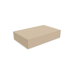 Kraft box template isolated on a white background