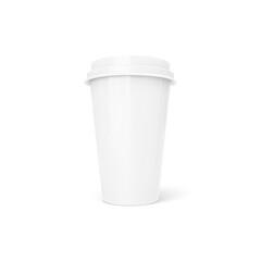 Blank Coffee Cup White Mockup isolated in a white the background