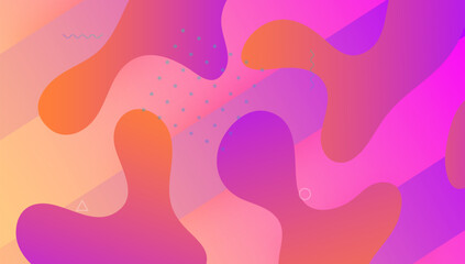 Liquid Poster. Flat Geometric Layout. Bright Paper. Blue Plastic Design. Futuristic Website. Tech Landing Page. Neon Shape. Technology Composition. Lilac Liquid Poster