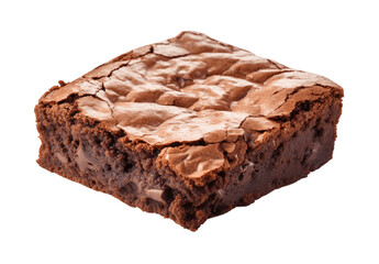 Brownie isolated on transparent background. PNG file, cut out