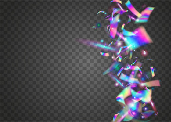 Glitch Effect. Crystal Art. Blue Party Background. Falling Glitter. Light Tinsel. Retro Festival Backdrop. Unicorn Foil. Laser Flyer. Pink Glitch Effect