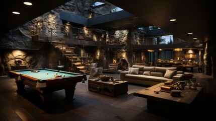 Rustic Charm by the Water: Exploring an Old City Restaurant with an Industrial Twist, generative AI