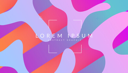 Modern Cover. Fluid Pattern. Trendy Frame. Multicolor Invitation. Dynamic Flyer. Color Gradient Shape. Violet Plastic Background. Flow Landing Page. Lilac Modern Cover