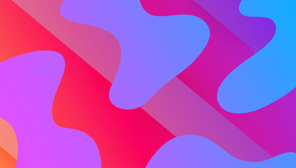 Liquid Flyer. Business Illustration. Digital Shape. Blue Trendy Design. Vibrant Paper. Art Neon Poster. Geometric Shapes. Cool Landing Page. Violet Liquid Flyer