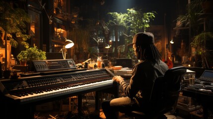 A Festive Gathering: Stylish Fashion, Warm Fireplace, Joyful Smiles, Nostalgic Ambience - Celebrating Christmas with Family and Friends, generative AI