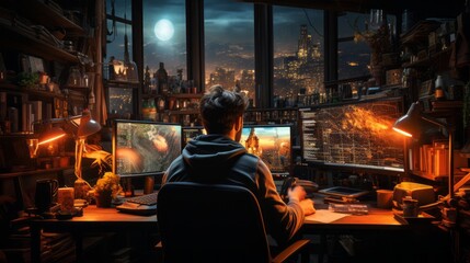 A Captivating Journey: Discover the Allure of a Relaxed Cafe Vibe Amidst the Old City, Where People Unwind at Cozy Tables with Coffee and Food, generative AI