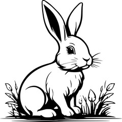 Fototapeta na wymiar rabbit with carrot
