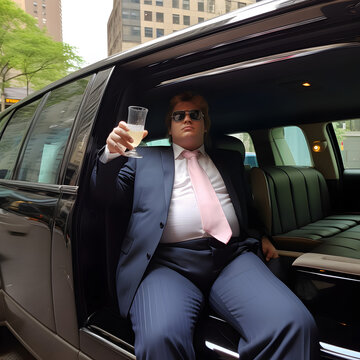 businessman sitting in car