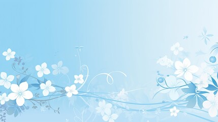 floral background with snowflakes