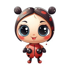 Fototapeta premium Cute Baby Lady Bug Clipart Illustration