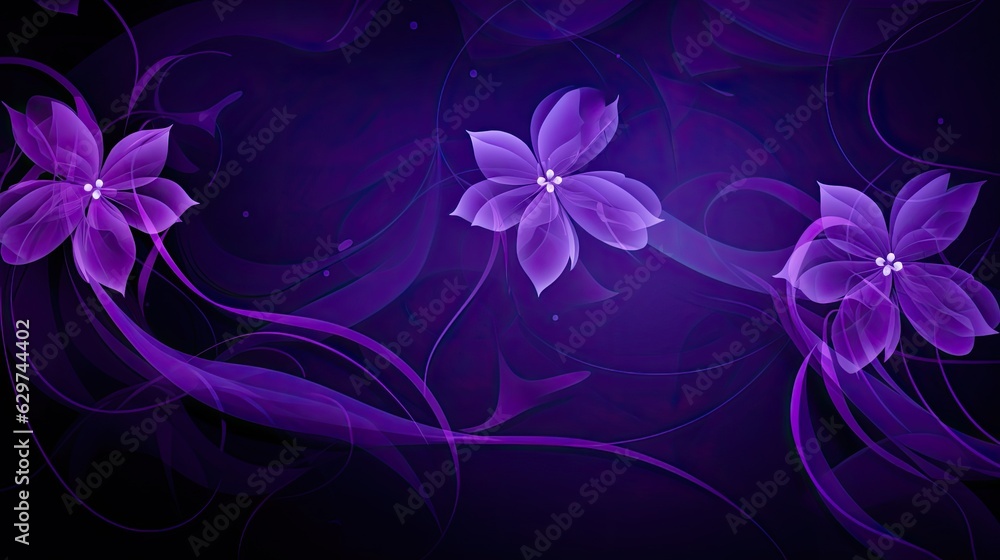 Wall mural background with flowers