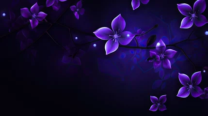 Poster purple orchid on black © Vitor