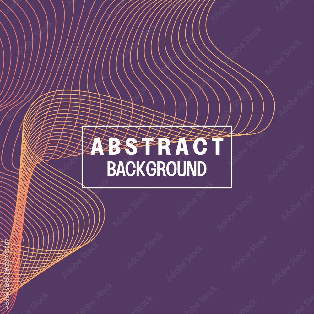 Poster dark background with an attractive curvy outline pattern vector template for banner