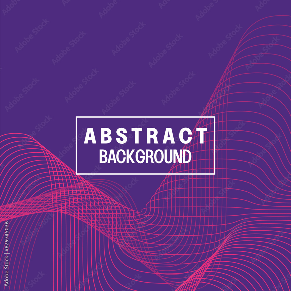 Poster dark background with an attractive curvy outline pattern vector template for banner