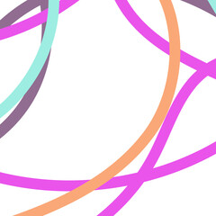 Colourful Squiggly Lines Background 