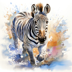 watercolor zebra