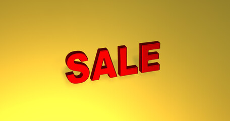 立体的なSALEの文字