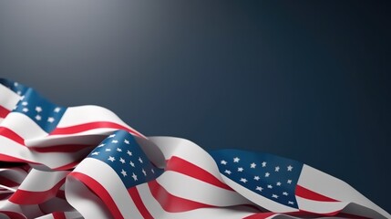 event banner with american flag and copy space .concept of people's free will, democracy and independence. 