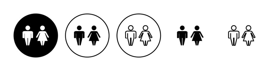 Man and woman icon set. male and female symbol