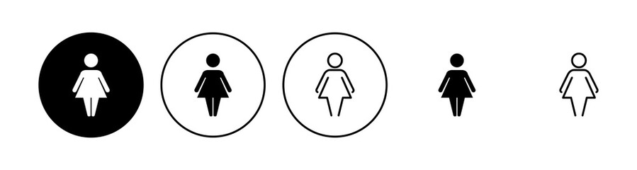 Female icon set. woman icon vector