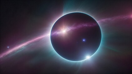A Black Hole In The Sky With A Bright Blue Disk