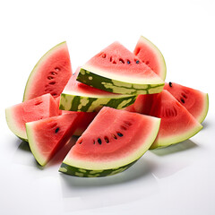 isolated watermelons on blank white background