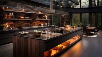 Savory Delights: Indulge in a Delectable Spread at our Flavorful Buffet & Grill, generative AI