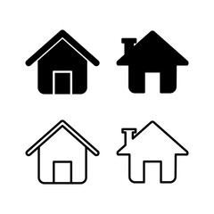Fototapeta premium Home icon vector. House vector icon