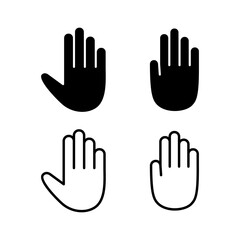 Obraz premium Hand icon vector. hand symbols. palm