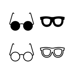 Glasses icon vector. eye glasses icon. sunglasses