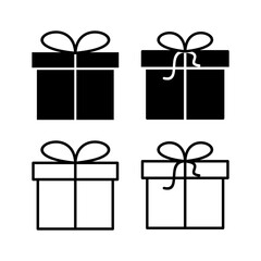 Gift icon vector. gift box icon. birthday gift