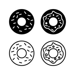 Fototapeta premium Donut icon vector. doughnut icon. donut logo