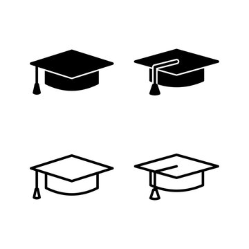 Education icon vector. graduation cap icon vector